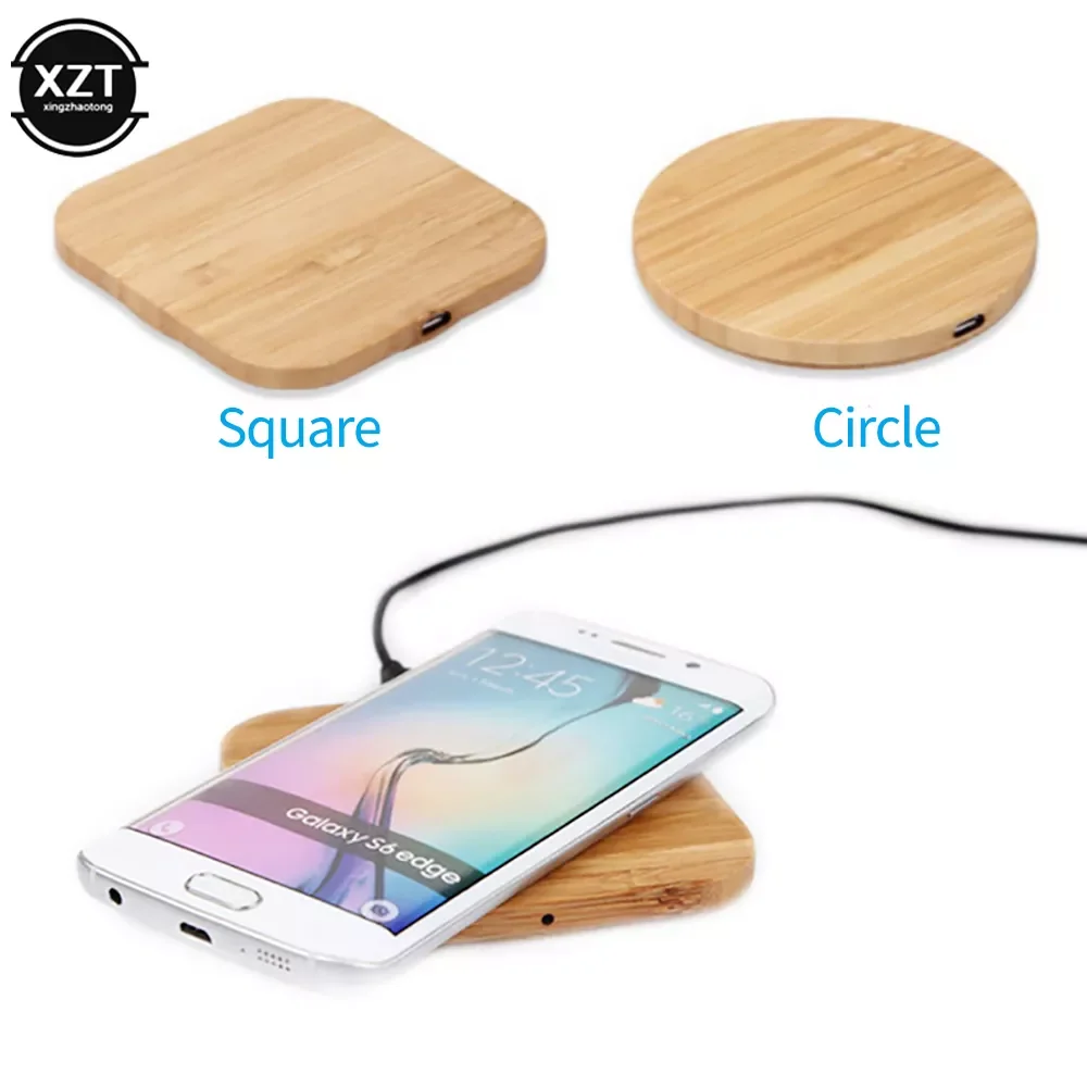 

5W Qi Wireless Charger Slim Wood Pad for Apple iPhone XS Plus SmartPhone 5V 2A Charging Pad for Samsung Galaxy S7 S9