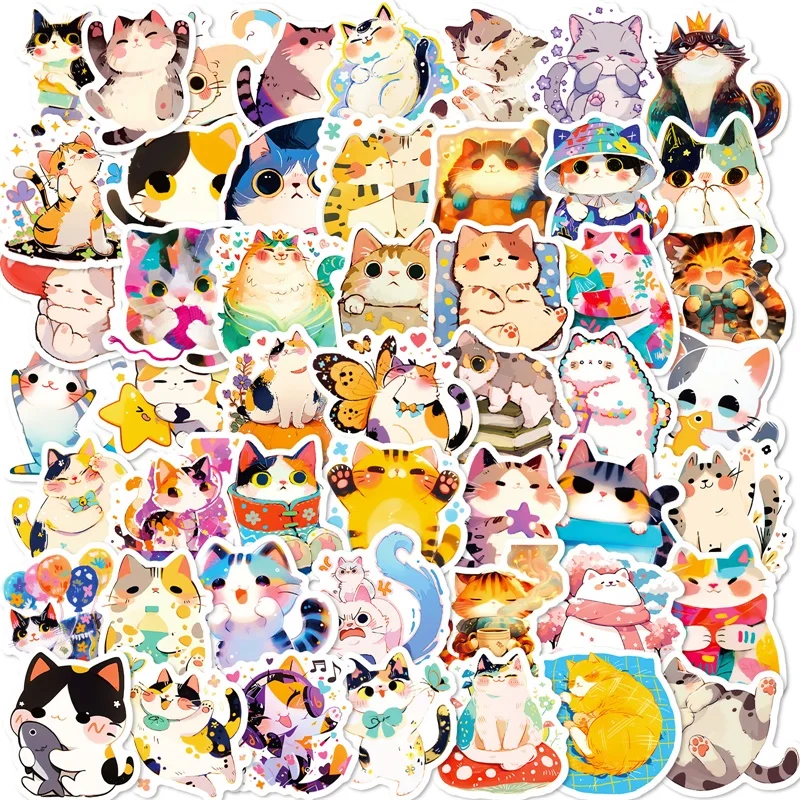 

Kawaii толстые котята стикеры ПВХ