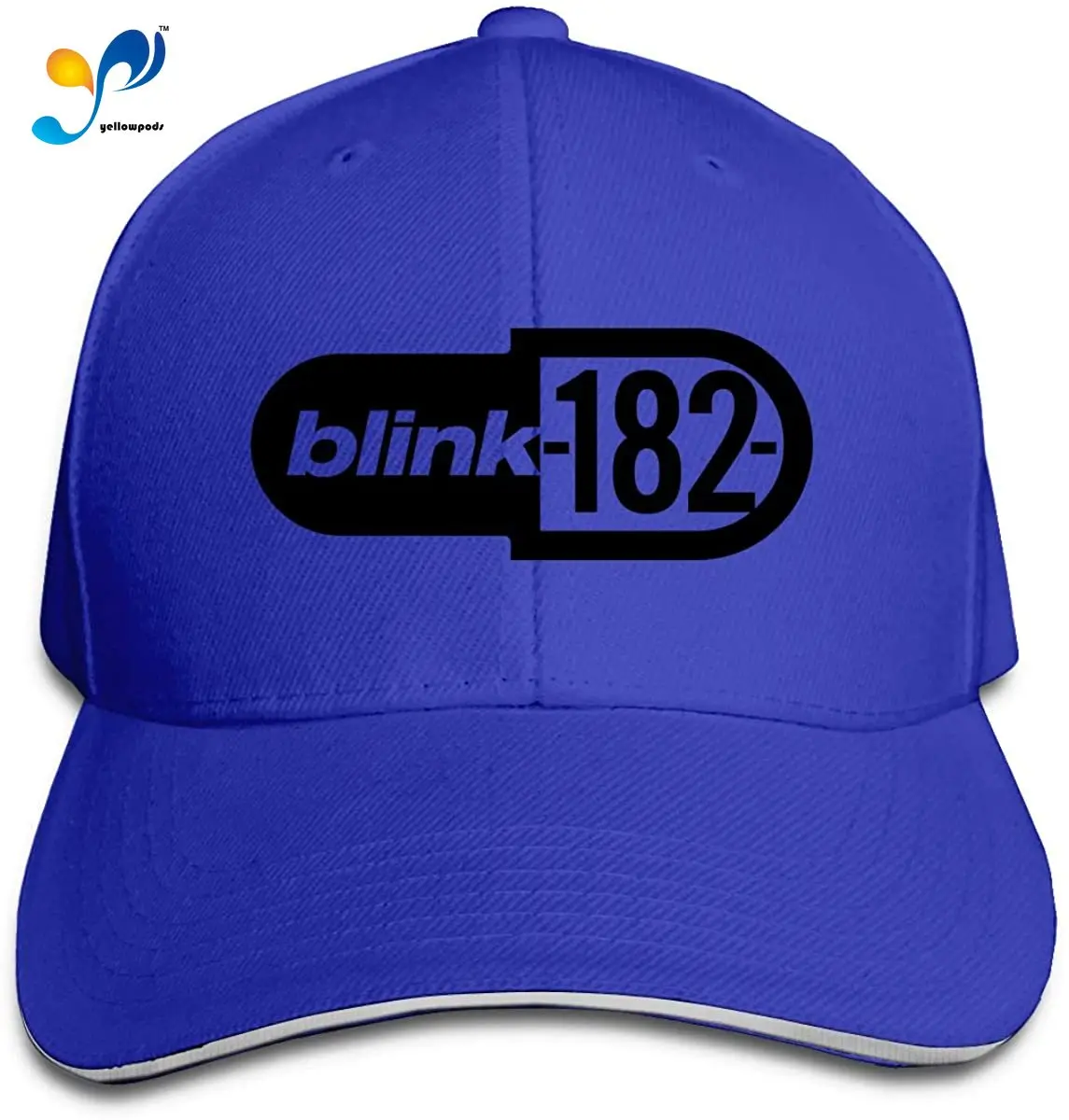 

Blink 182 Logo Hip Hop Baseball Cap Golf Trucker Baseball Cap Adjustable Peaked Sandwich Hat Black Unisex Casquette White