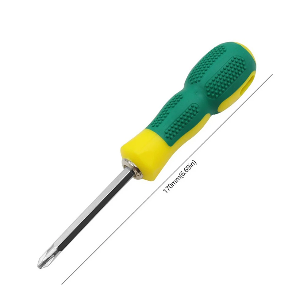 

Double Use Screwdriver Removable Hand Tool Slotted Cross Screw Driver Impact Double Head PH2 SL6 Dual Interchangeable A50
