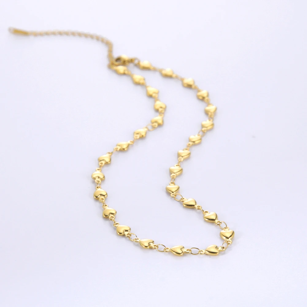 Ожерелье женское с бусинами в форме сердца