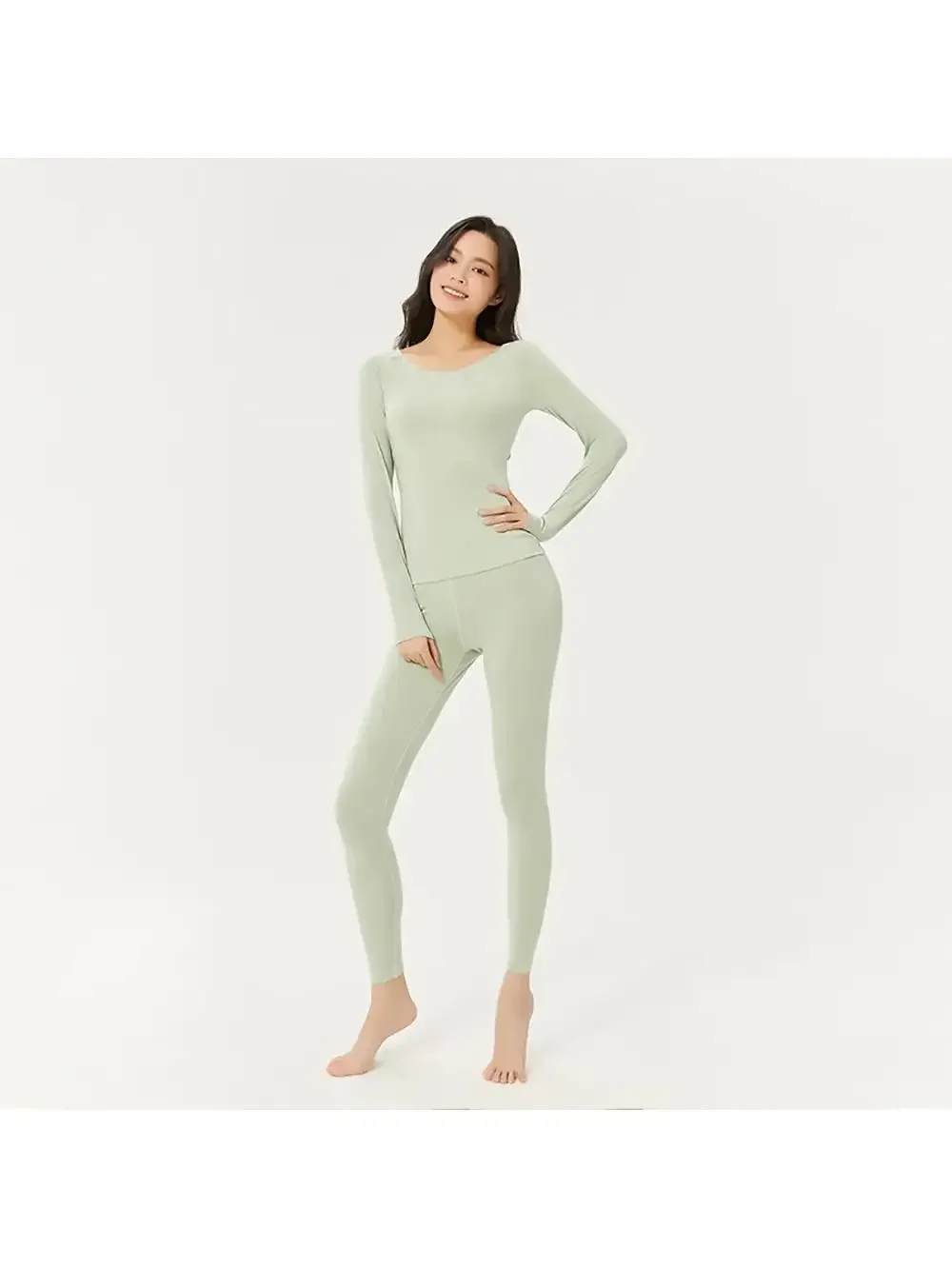 Мужское термобелье из золотистого флиса с утолщенным флисовым двухслойным