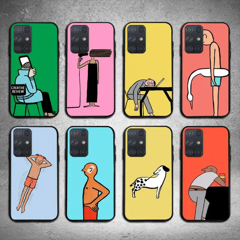 

Чехол для телефона jean jullien для Samsung A6 A8 2018 A9 2018 A6plus A6s A7 2018 A13 A21
