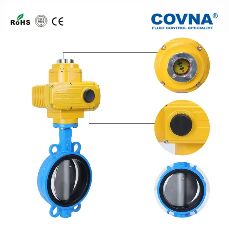 Фото Распродажа COVNA B2B: Взрывозащищенный электрический межфланцевый поворотный затвор DN150 из нержавеющей стали с электроприводом №2