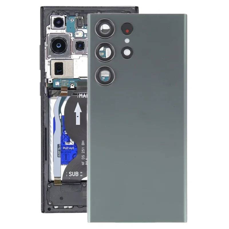Для Samsung Galaxy S23 ультратонкая стеклянная задняя крышка аккумулятора с крышкой