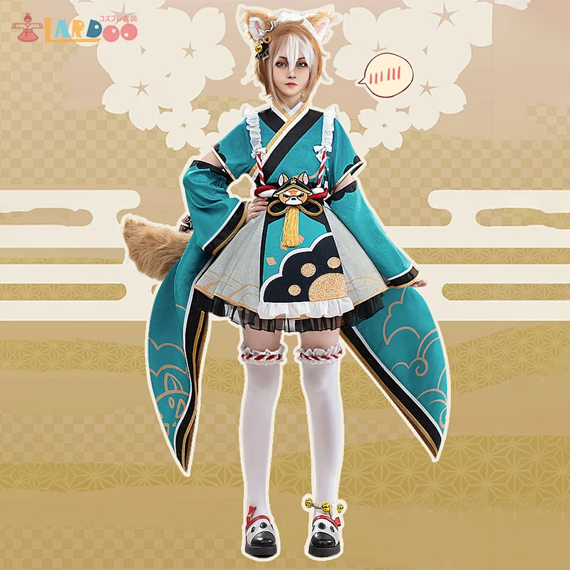 

Платье горничной из игры Lardoo Genshin Impact Gorou Miss Sheena, милое кимоно, Стильная форма, костюм для косплея, наряд для Хэллоуина