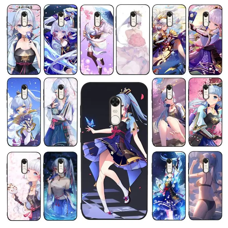 

MaiYaCa Kamisato Ayaka Genshin Impact Phone Case for Redmi 5 6 7 8 9 A 5plus K20 4X 6 cover