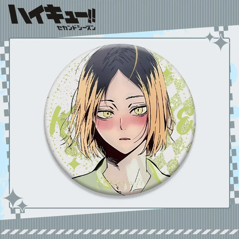 Haikyuu значок аниме Kei Tsukishima круглые Броши Kenma Kozume значки товары коллекция