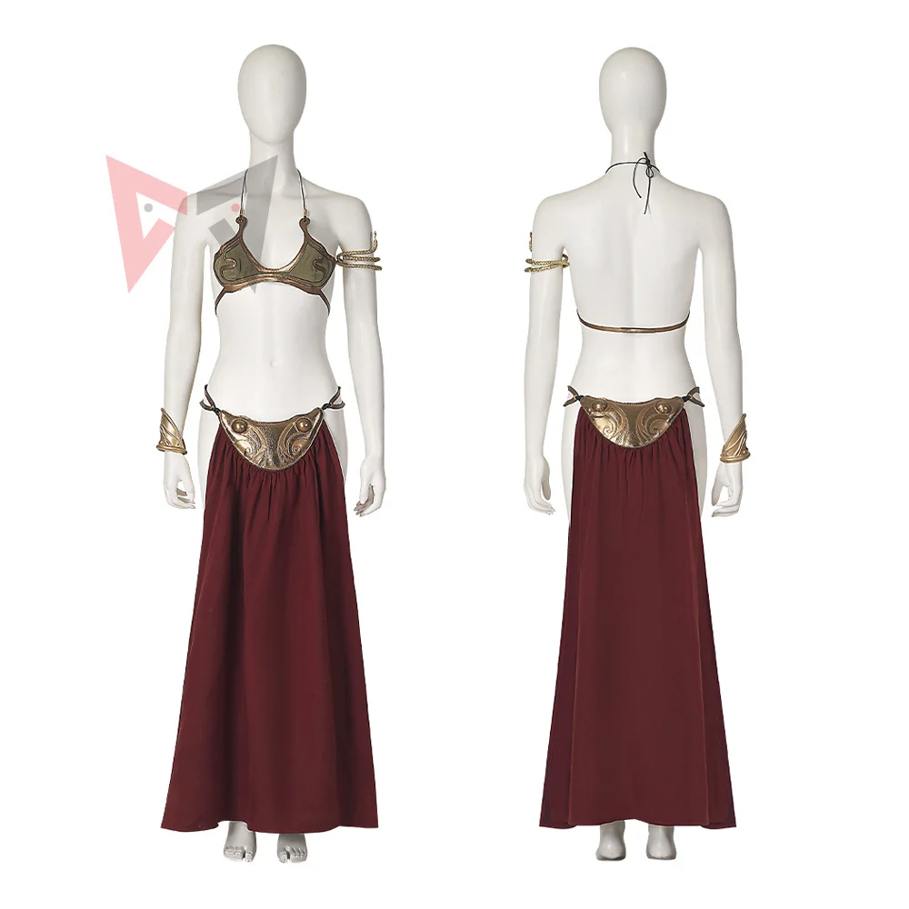 

Костюм принцессы Leia органа для косплея соло, бюстгальтер со звездами и юбкой, браслет для девушек и женщин на заказ