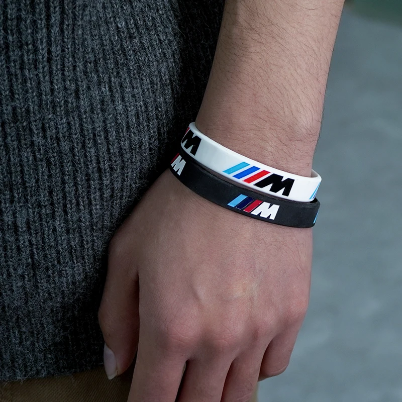 Браслет из силиконовой резины M Power для BMW Emblem M3 M5 X1 X3 X5 X6 E46 E39 E36 E60 Seires Гибкий