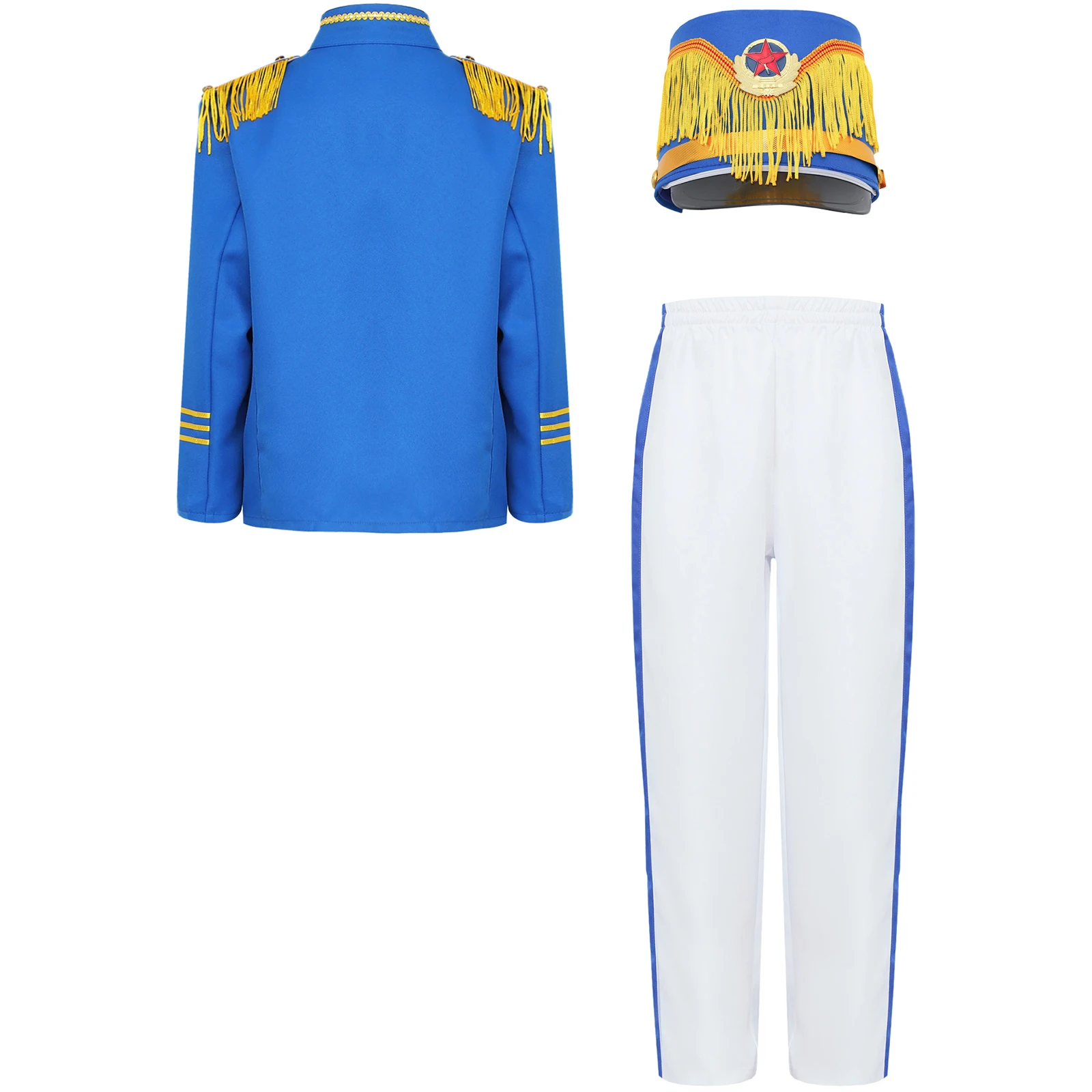 Костюм для мальчиков с барабанной трубой костюм команды мажора брюками и шапкой