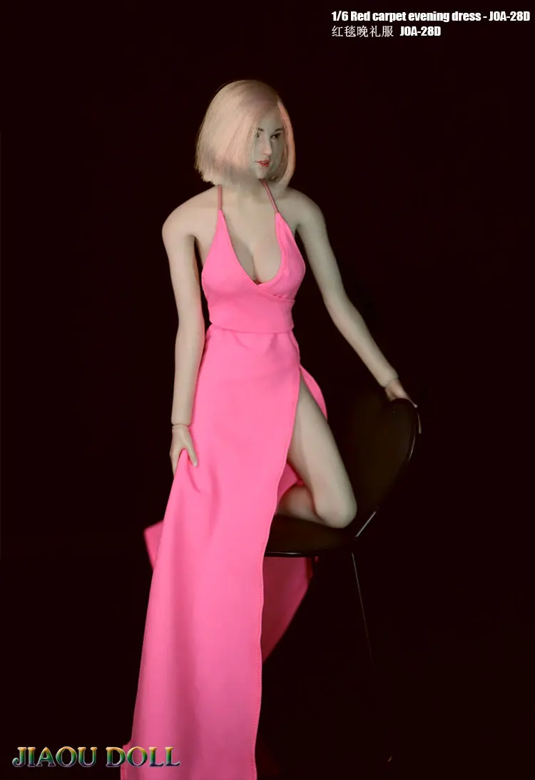 JOA-28 1/6 Red Carpet Evening Gown Sexy Long Dress Clothes Model Fit 12'' Female Ph TBL Action Figure Body Dolls