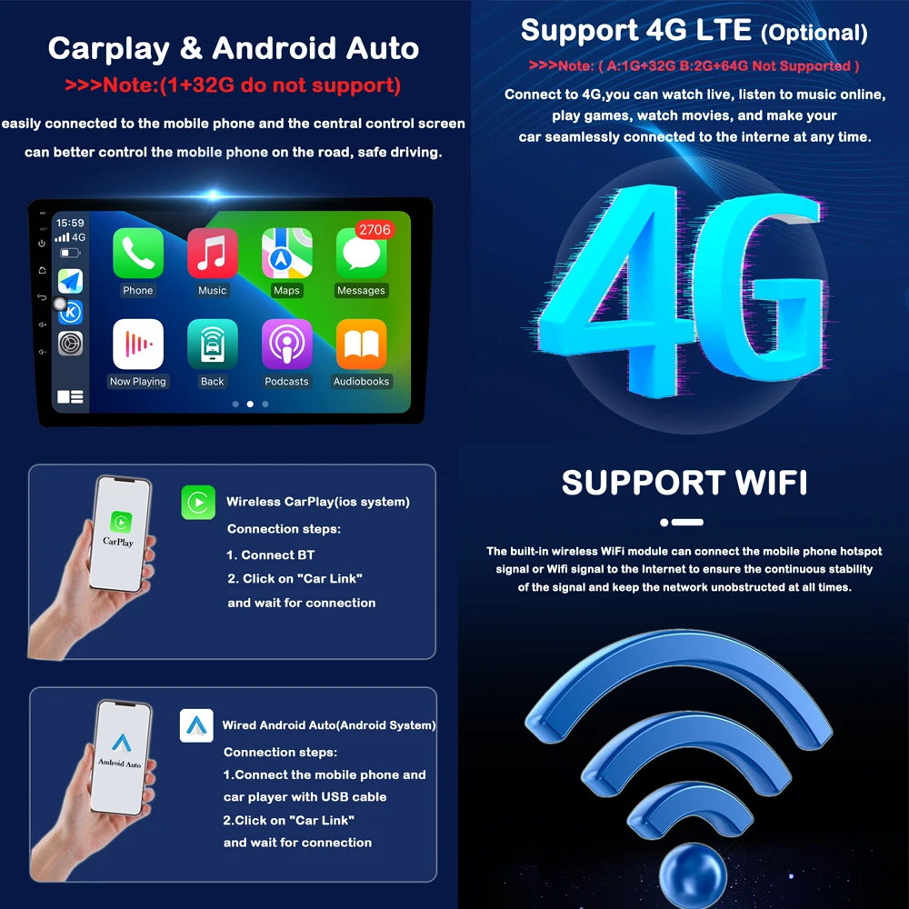 KJ-NAVI Автомагнитика для Kia Carens RP 3 III 2013-2018 Беспроводной автомобильный