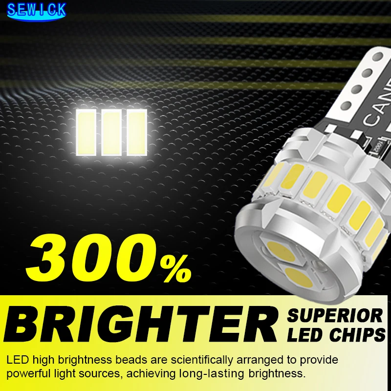 2 шт. автомобильные лампочки T10 сигнал 6000K Купольные огни для номерного знака