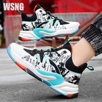 brand mens basketball shoes breathable high top couple shoes cushioning anti slip wear resistant sports shoes gym sports shoes