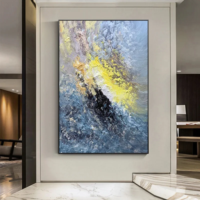 Ручная роспись маслом текстурированная настенная живопись абстрактная Anow Mountain