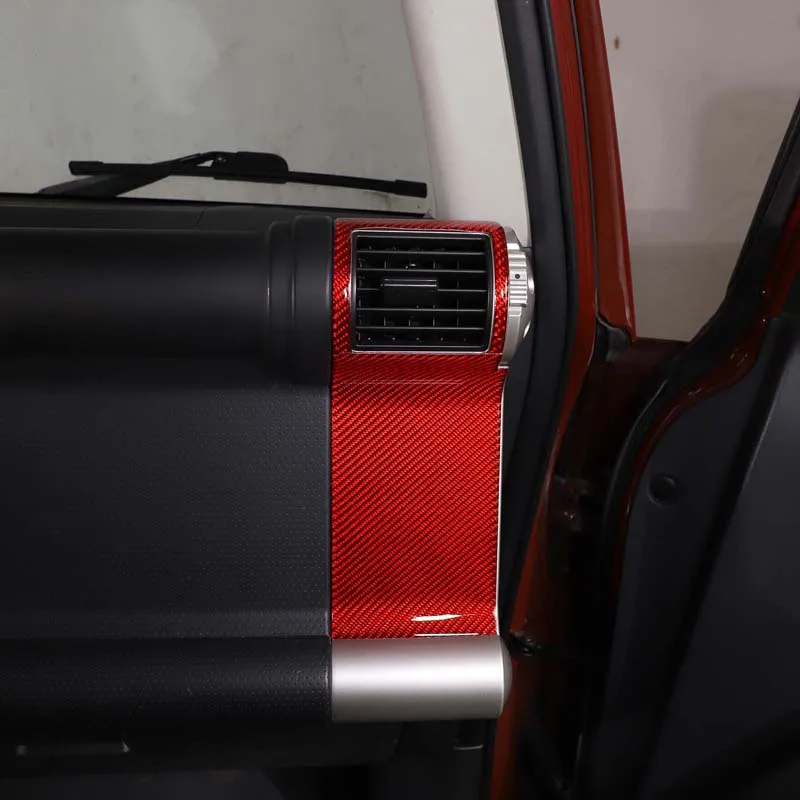 

Для Toyota FJ Cruiser, мягкая карбоновая рамка для автомобильного кондиционера, декоративная наклейка, аксессуары для интерьера автомобиля