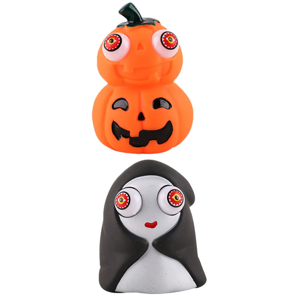 

2 Pcs Pinch Toys Office Squeezing Fidget Lovely Halloween Aldult Sensory Vent Soft Rubber Decompression Squeeze