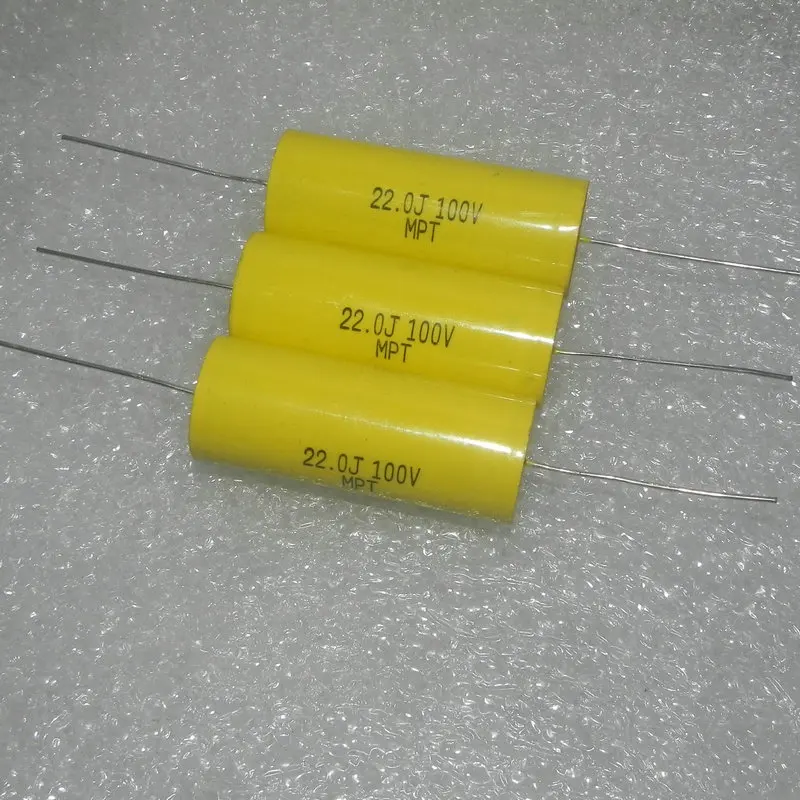 MPT 100V 22UF 226J 100VDC 22.0J MET axial frequency division film capacitor 1pcs price. |