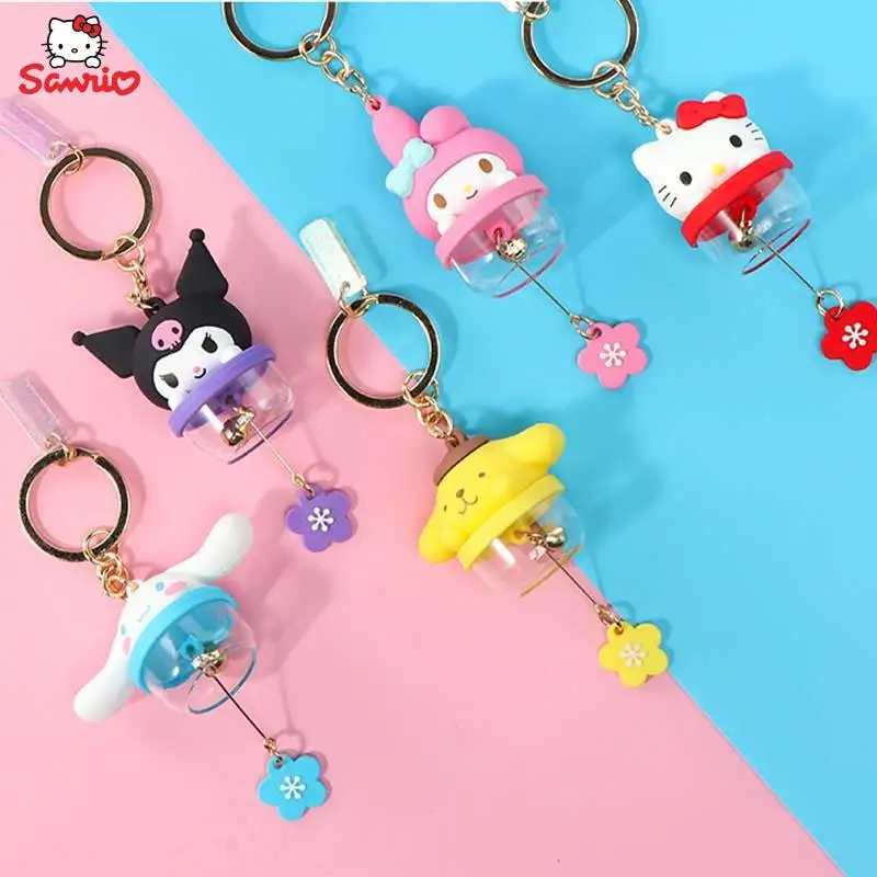 

Подвеска Sanrio с вызовом, Hello Kitty, моя мелодия, Kuromi, помпон, пурин, милый мультяшный брелок для ключей, сумочка, очаровательный брелок, подарки дл...