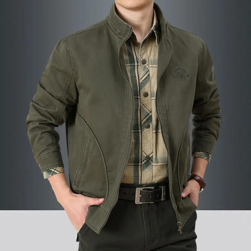 

Куртка мужская демисезонная повседневная с воротником-стойкой