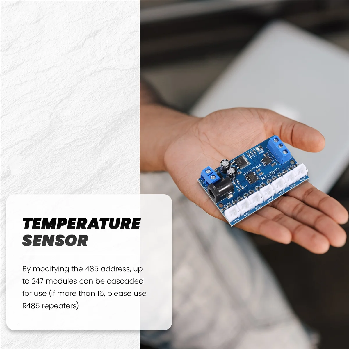 7-канальный RS485 NTC датчик температуры для измерения MODBUS RTU безбумажный регистратор
