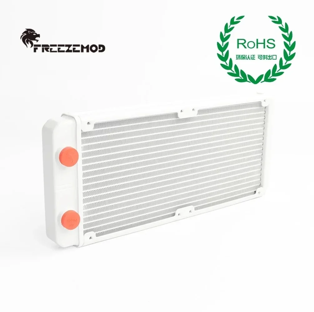 FREEZEMOD 240 мм радиатор белый алюминиевый резьба водяного охлаждения G1/4 жидкостный