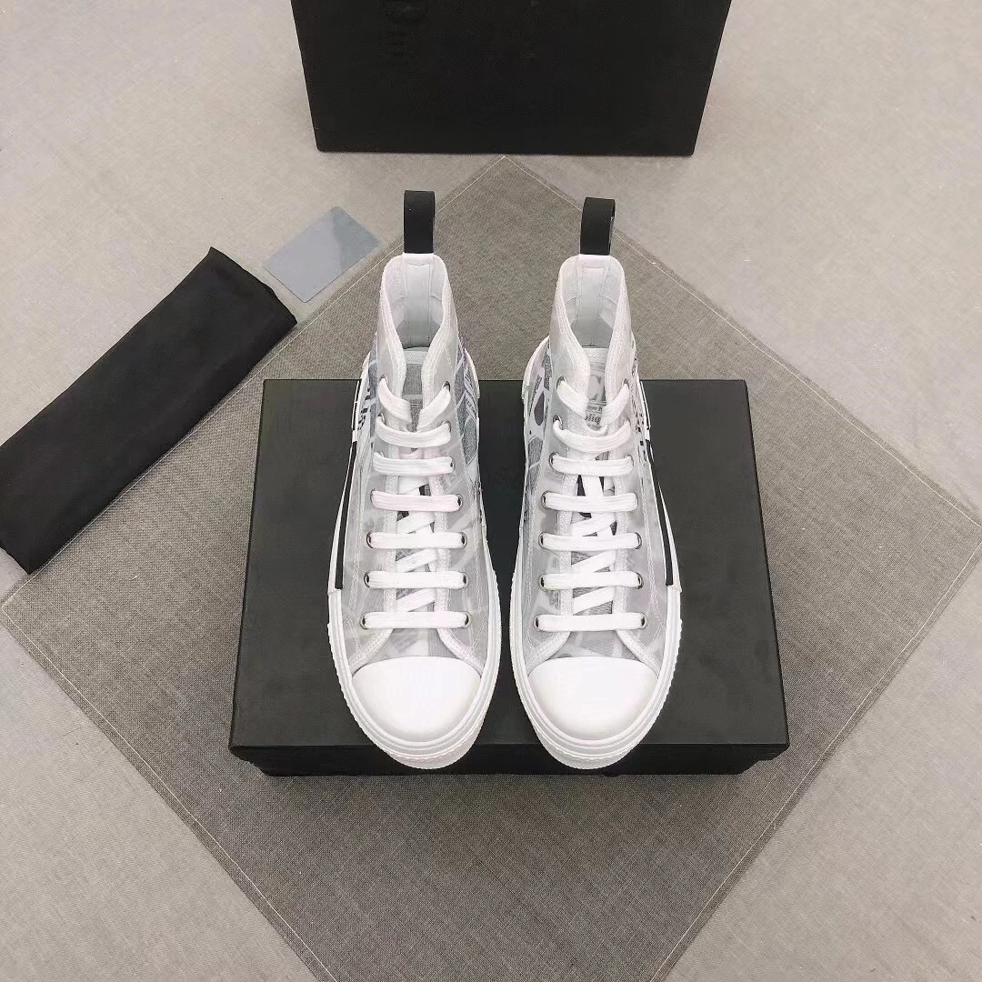 

Classic Embroidered Letters Canvas Shoes Men Women B23 Sneaker Technical Leather Luxury Designer Outdoor High Tops Casual