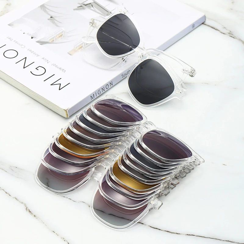 VCKA магнитный зажим 6 в 1 мужские и женские солнцезащитные очки для близорукости