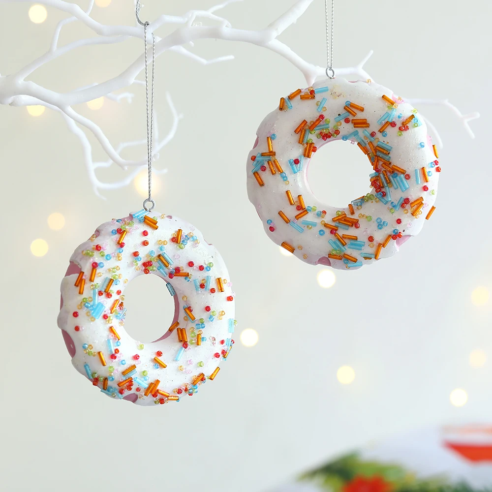 Рождественский маленький дом снежинка Пончик формы искусственные подвески