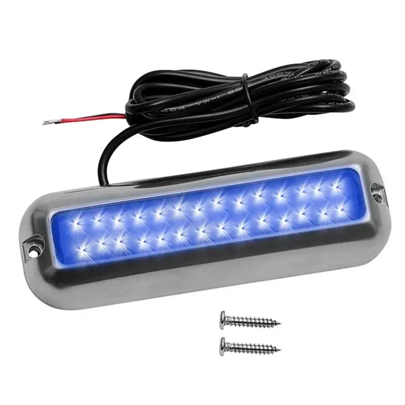 

1Pcs 42 LEDs Boat Light Universal Stainless Steel Waterproof Boat Underwater Pontoon Transom Lamp Yacht Cabin Deck Tail Light