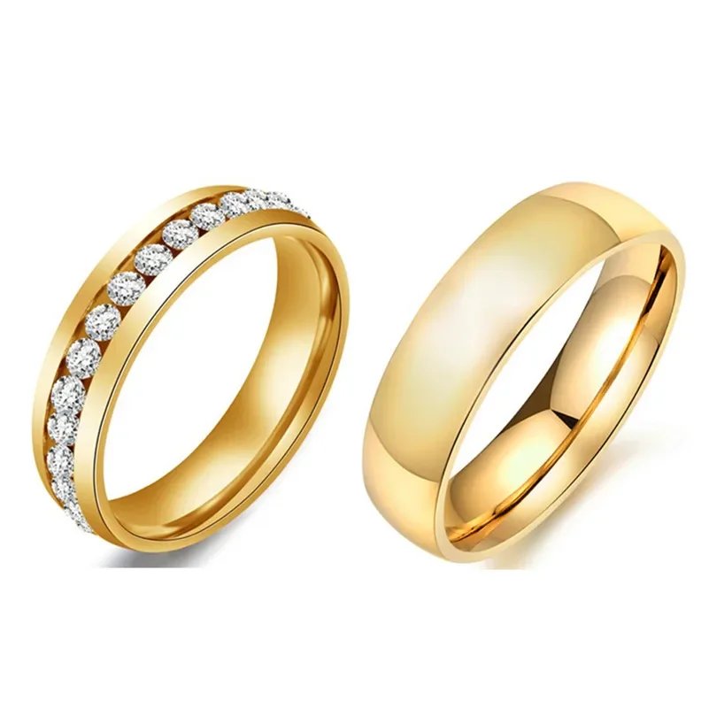 MANGOSKY золотого цвета обручальное кольцо для женщин и мужчин ювелирные изделия 6 мм