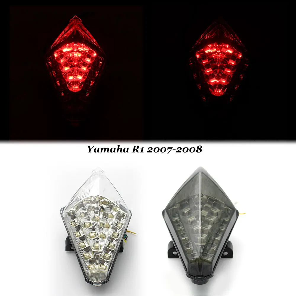 

For Yamaha YZF R1 2007-2008 Rear Tail Light Brake Turn Signals Lntegrated LED Light Motorcycle Accessories Motorcycle light