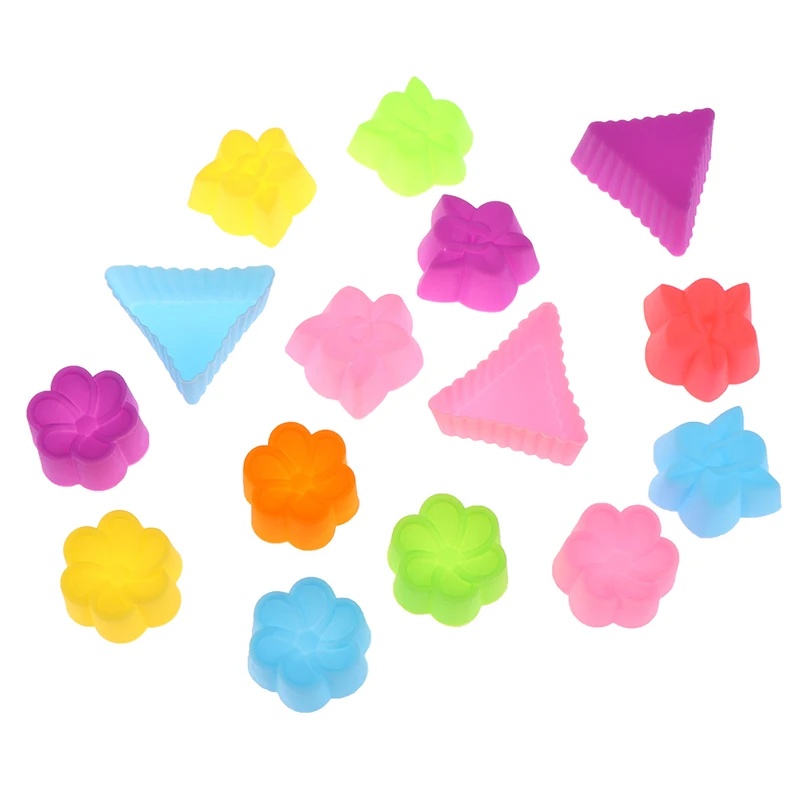 

6Pcs/Set Begonia Purple Gold Triangle Silicone Cake Mold DIY Decorating Tools