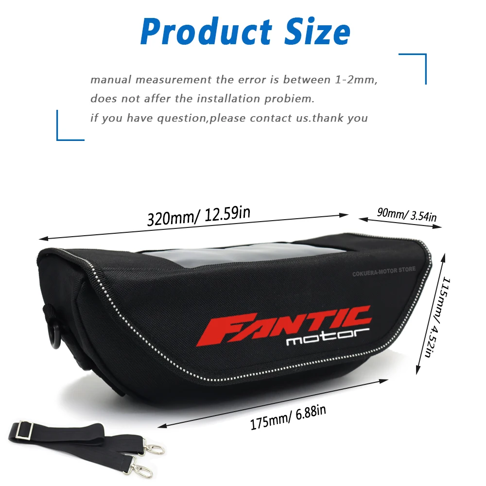 FOR Fantic Motor  Motorcycle Waterproof And Dustproof Handlebar Storage Bag