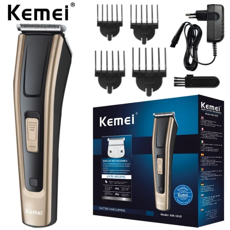 

Перезаряжаемая новая машинка для стрижки волос от Kemei, Мужская бритва, триммер для мужчин, парикмахерский профессиональный триммер для боро...