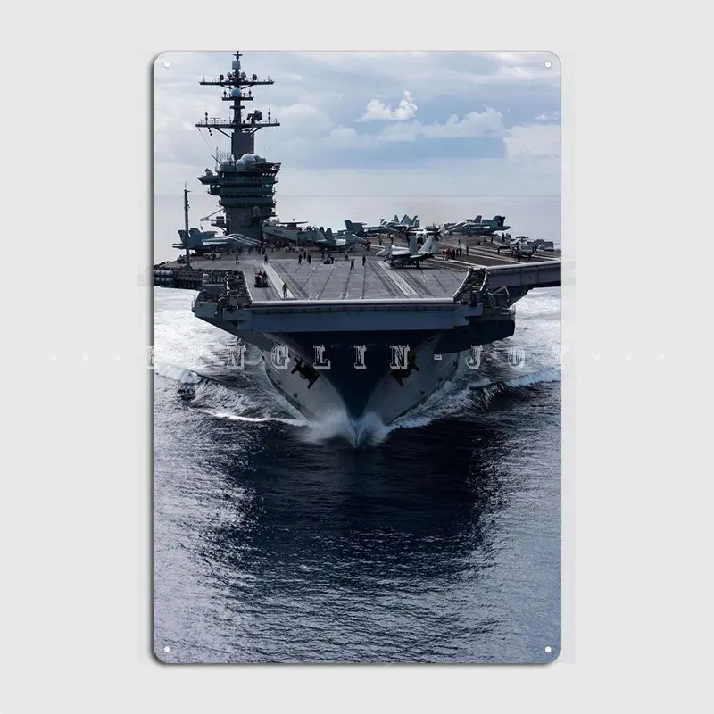 

Aircraft Carrier Metal Plaque Poster Living Room Plates Wall Mural Create Tin Sign Poster