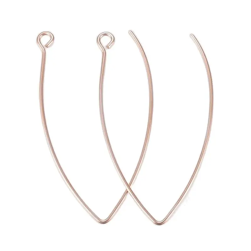 100pcs 304 Stainless Steel Earring Hooks Clasps Earring Hook Golden Color Stainless Steel Rose Gold Color F70