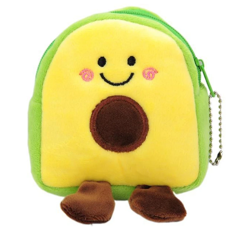 Кошелек в форме авокадо с милыми фруктами кошелек для монет плюшевый
