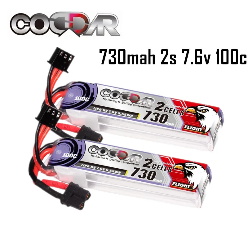 

CODDAR 7.6V 730mah 2s HV Lipo Battery 100C/200C For FPV Rc Modell airplane Racing Drone Frame LIHV Batteries With XT30 Plug