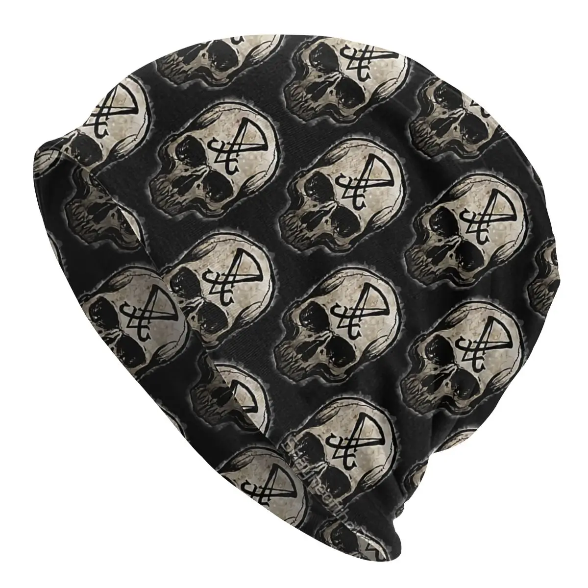 

Sigil Of Lucifer Skull Unisex Bonnet Winter Windproof Double Layer Thin Hats For Men Women