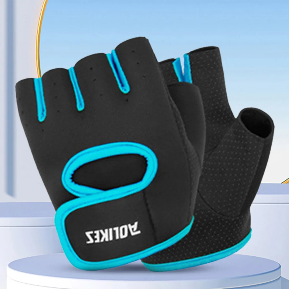 

Перчатки с открытыми пальцами для бодибилдинга, дышащие перчатки для тяжелой атлетики, Нескользящие амортизирующие защитные прочные спортивные аксессуары