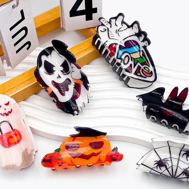 Женская заколка для волос HUANZHI Геометрическая креативная в виде сердца тыквы