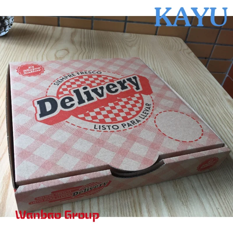 Customized all size pizza box 7 8 9 10 11 12 16 18 20 corrugated paper pizza box