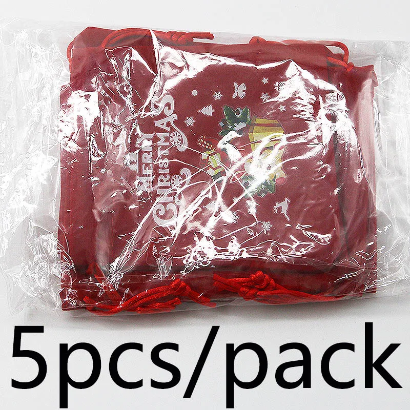 (5 шт./пакет) 10*12 см красная замша искусственная кожа подарок на Новый год