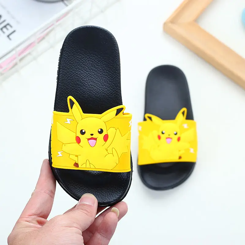 Летние Тапочки Pikachu для детей мужчин и женщин домашняя обувь отдыха Эва
