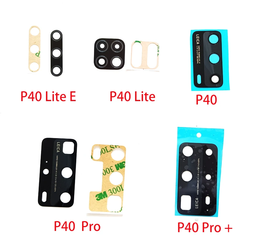 

100Pcs Back Rear Main Camera Lens Glass With Adhesive Sticker For Huawei Ascend Nova 3E P20 P30 Pro P40 Lite 5G Mate 40 Pro
