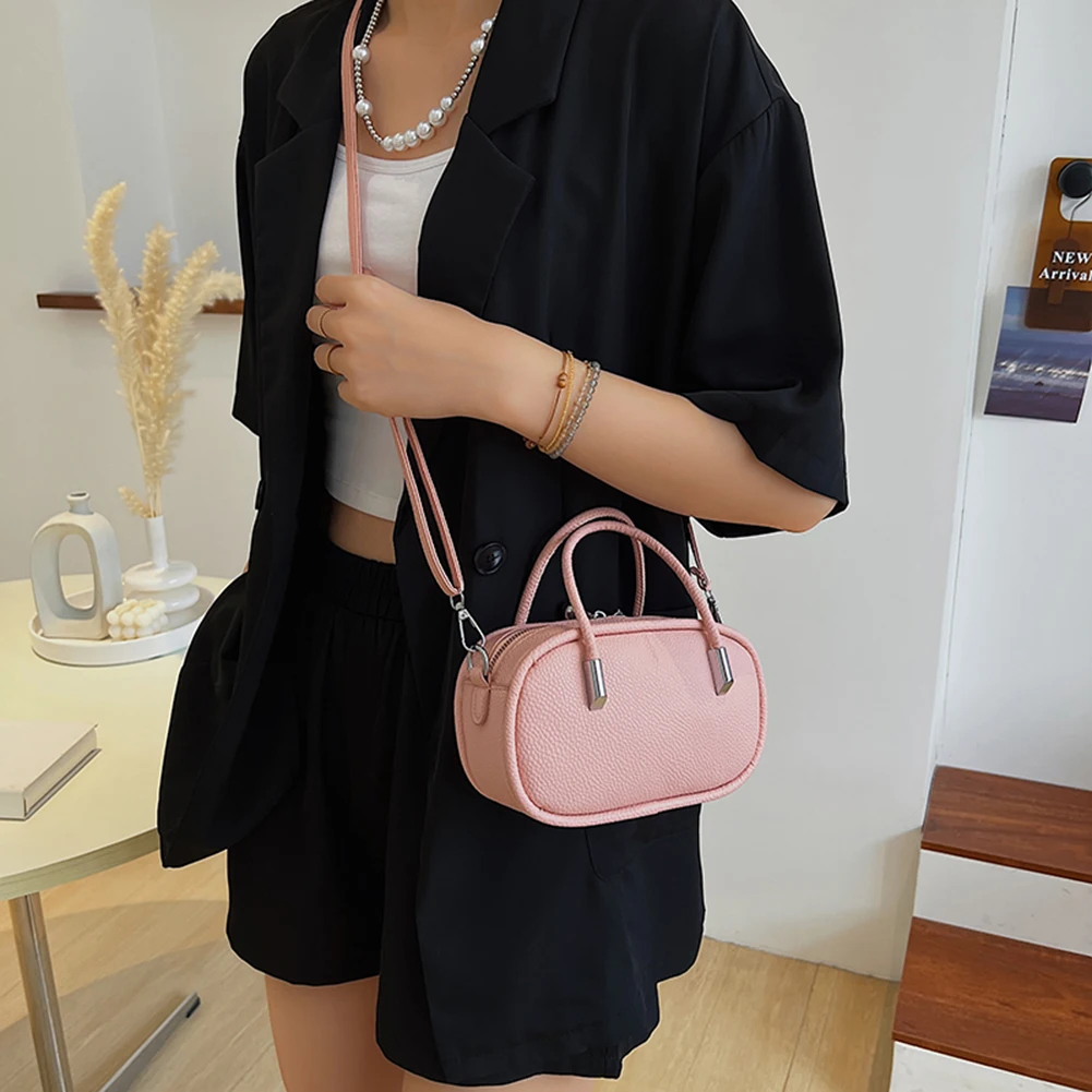 

Niche Designer Shoulder Crossbody Bag Women Solid Color PU Leather Totes Casual Shopper Handheld Handbag Purse for Girls Gift