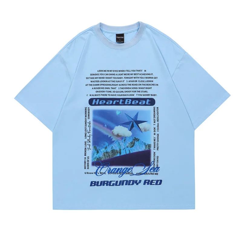 

Men’s 2022 new summerwest coast print loose casual short sleeve t-shirt top