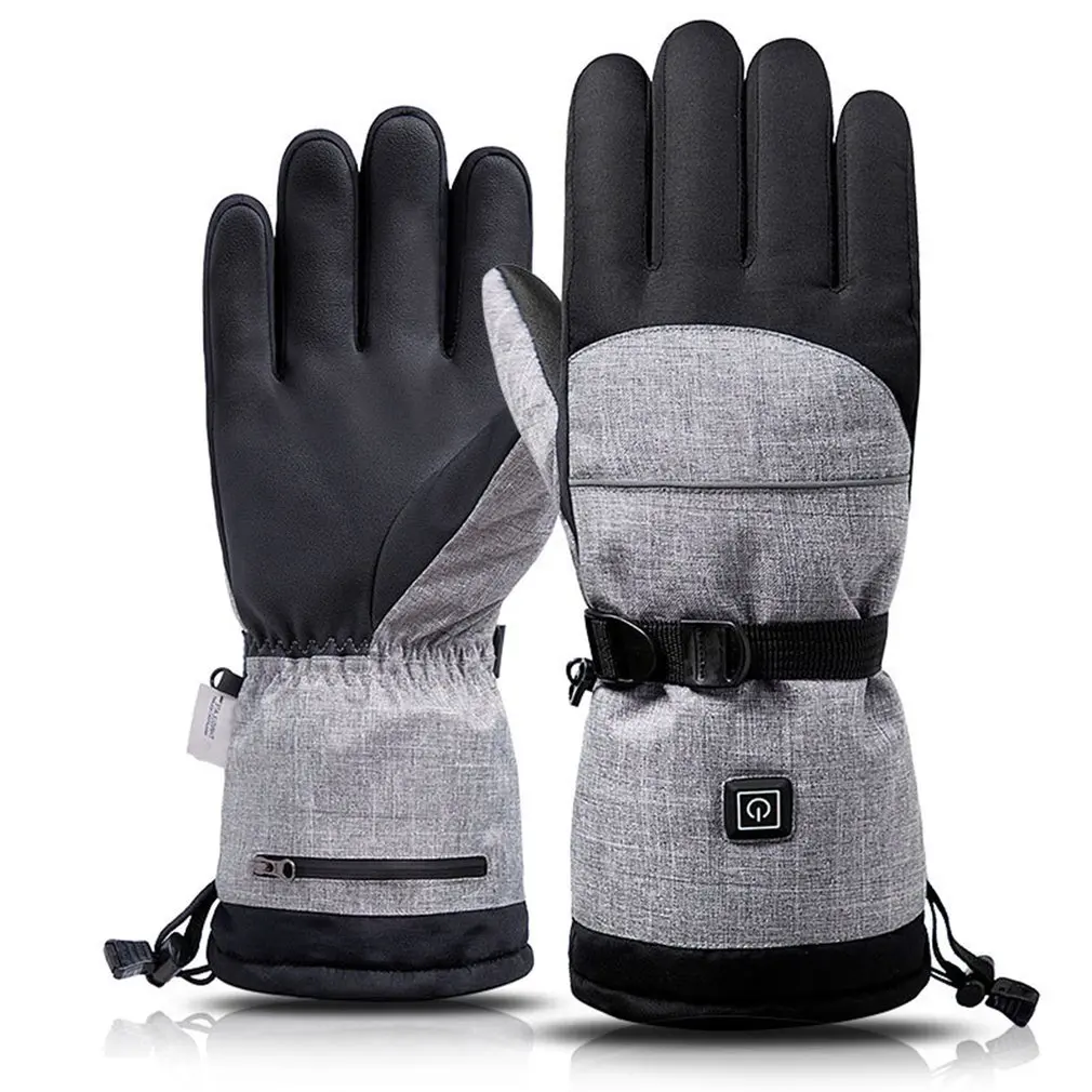 

Motorcycle Electric Heating Snowmobile Snowboard Ski Gloves Snow Mittens Windproof Waterproof Men Women Skiing Gloves